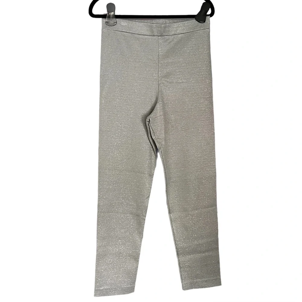 Leggiadro | Silver Sparkly Pants | Size 10 | NWOT - Picture 2 of 4